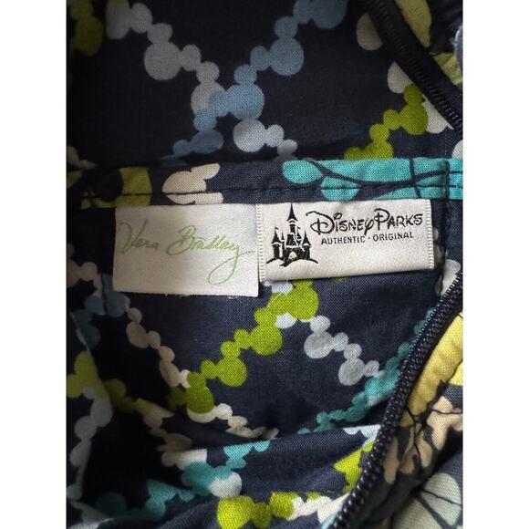 RARE Vera Bradley Disney Parks Hidden Mickey Quilted Crossbody Bag Floral Blue - Picture 3 of 13